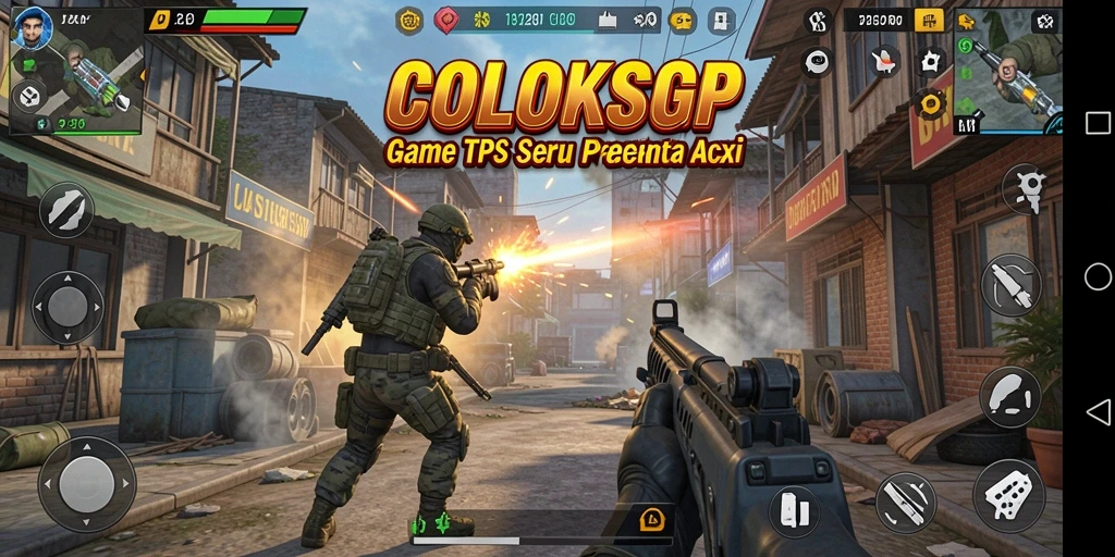 Screenshot gameplay COLOKSGP menampilkan aksi tembak-menembak yang intens dan strategis.
