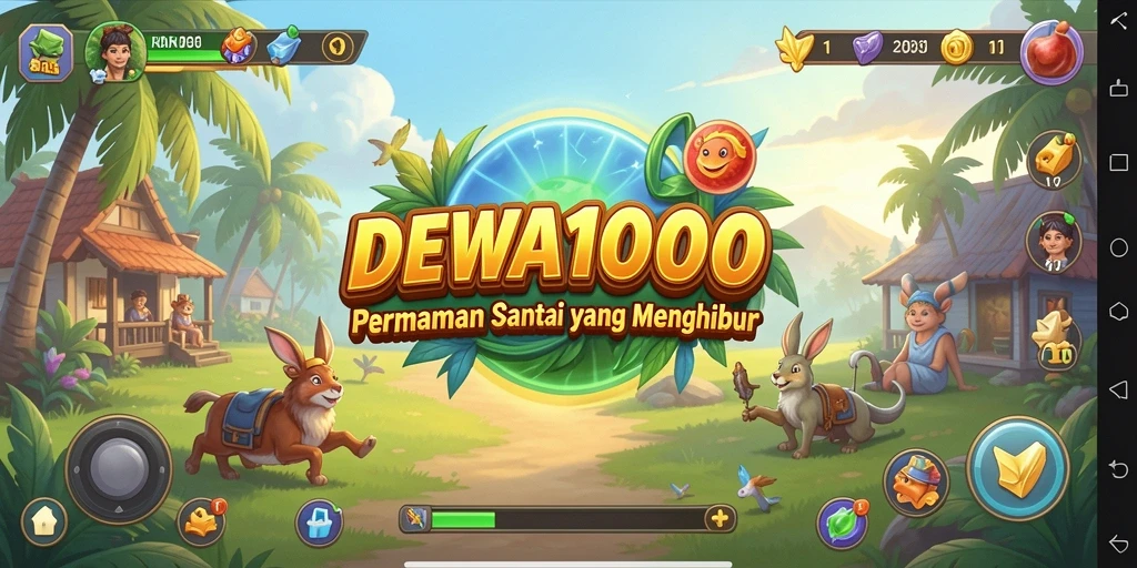 Screenshot gameplay DEWA1000 yang menarik dan penuh warna.