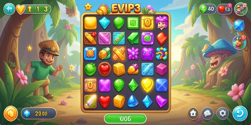 Tampilan gameplay yang seru dan memukau dalam EVIP3.