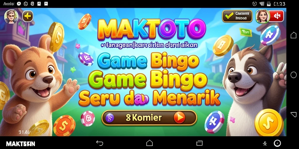 Tampilan gameplay Bingo seru di MAKTOTO dengan banyak pemain.