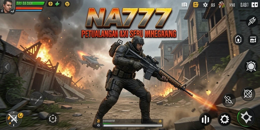 Tangkapan layar NA777 menampilkan pertarungan seru dengan musuh yang kuat.