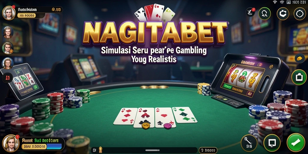 Screenshot NAGITABET menampilkan gameplay menarik dengan tampilan slot dan meja permainan.