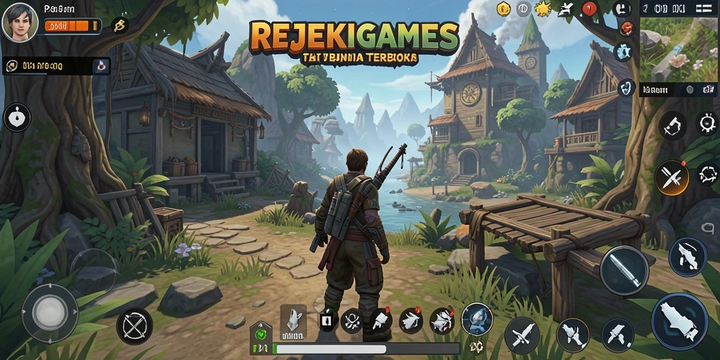 Gameplay menarik di dunia terbuka REJEKIGAMES yang penuh petualangan.