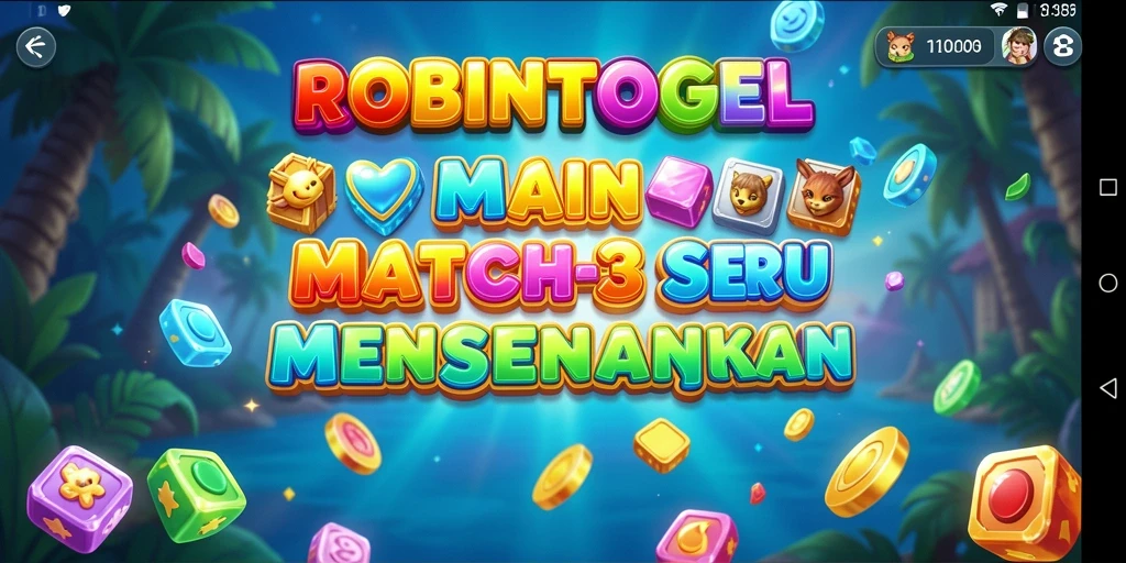 Tampilan gameplay yang seru di ROBINTOGEL dengan paduan warna-warni.
