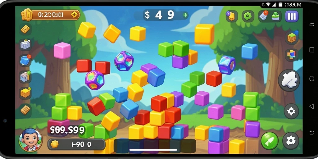 Gameplay S9S9 yang seru dan menantang dalam permainan puzzle.