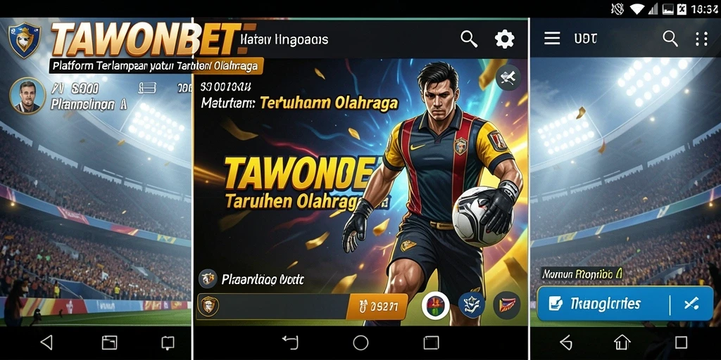 Screenshot dari gameplay TAWONBET yang menampilkan taruhan olahraga.